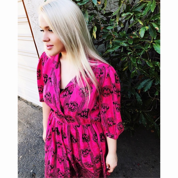 Vintage Dresses & Skirts - Vintage 80s Eclectic Retro Secretary Dress 👗